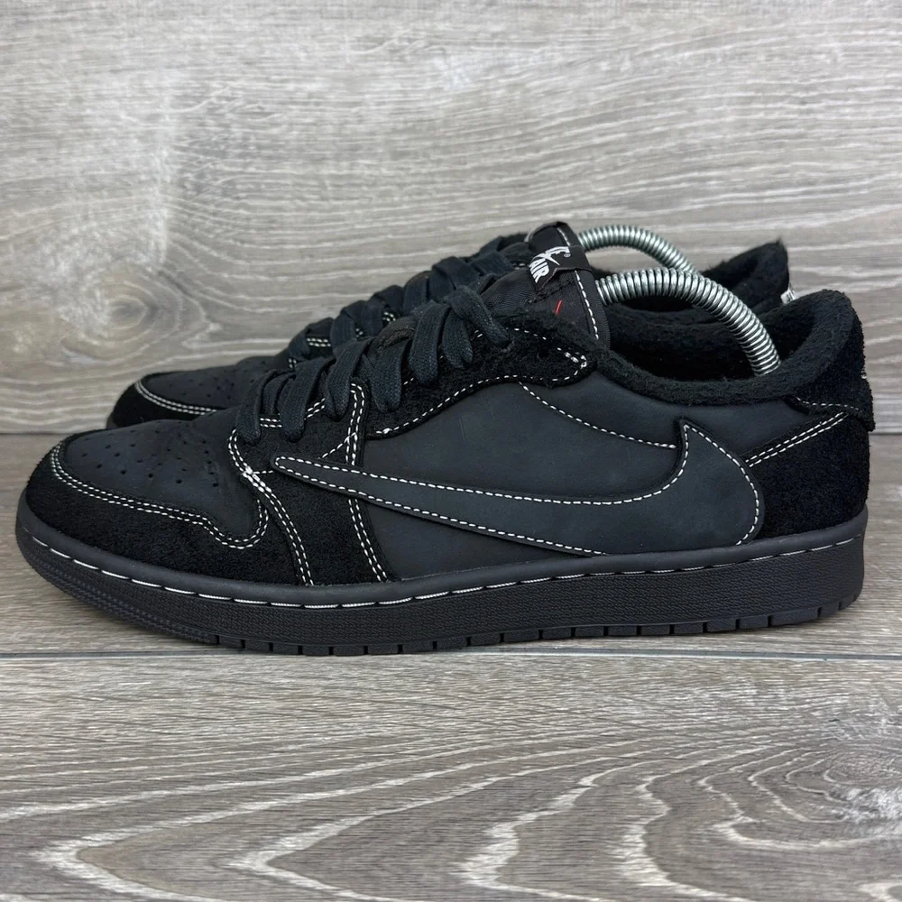 Nike Air Jordan 1 Retro Low OG SP x Travis Scott Men’s 9.5 Black Phantom Sneaker - Picture 3 of 16